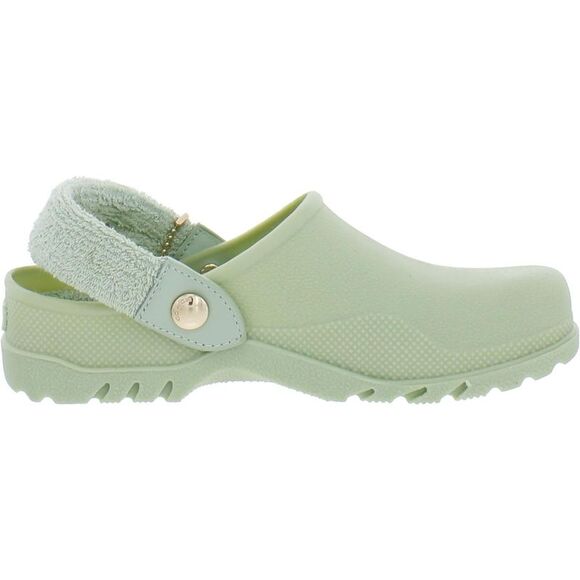 Coach Womens Lola Terry Cloth Green Terry Cloth Slip On Clogs Shoes New - Picture 3 of 3